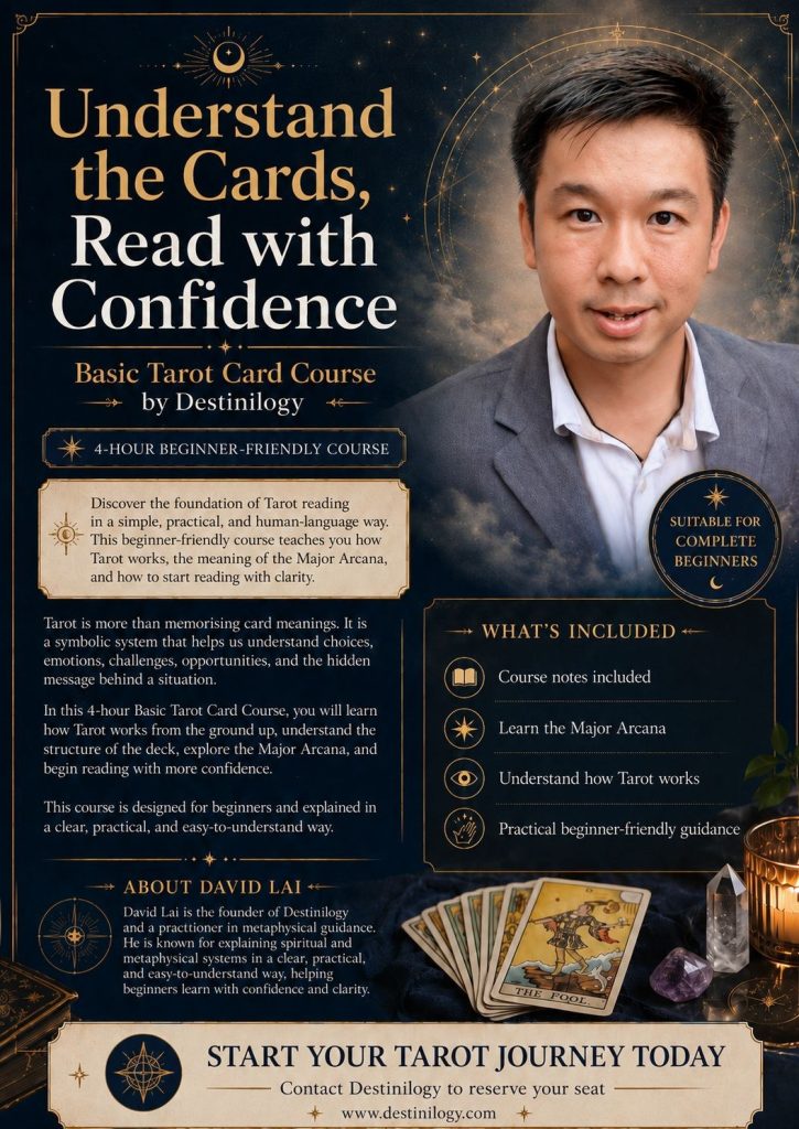 Basic Tarot Card Course by Destinilogy poster: 4-hour beginner-friendly course